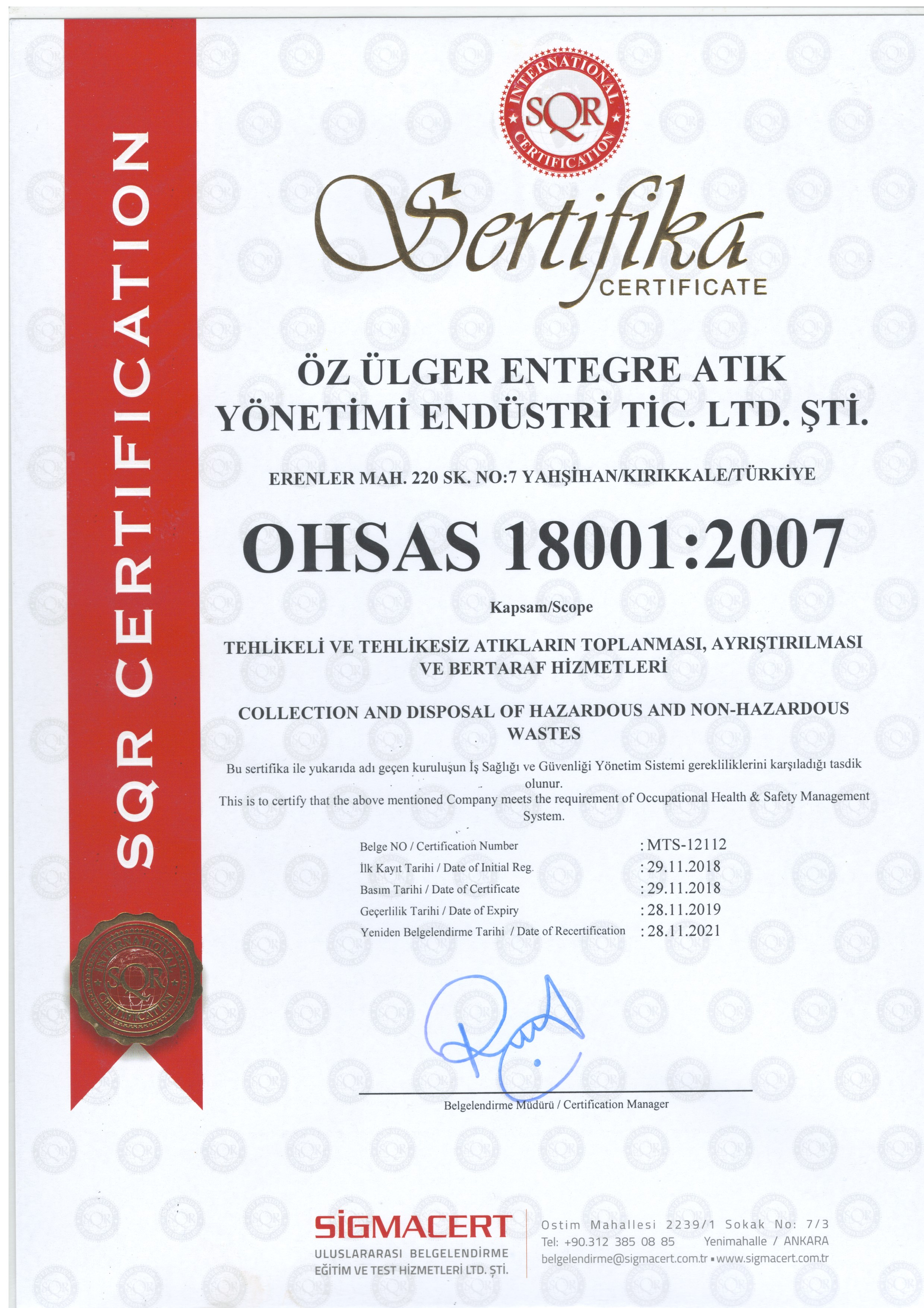 OHSAS 18001 - 2007